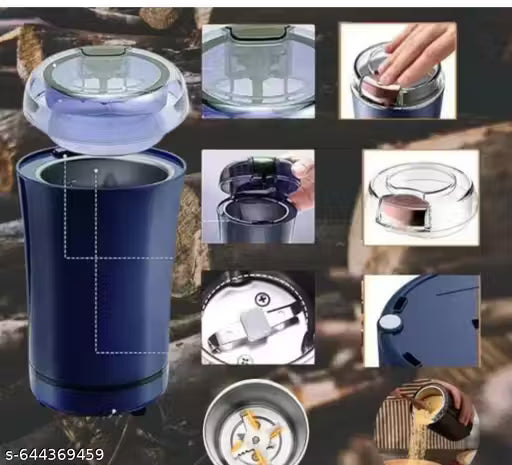 Grinder for Spices Portable Electric Grinder Mini Spice Masala Grinder for Coffee Bean, Push Button Control
