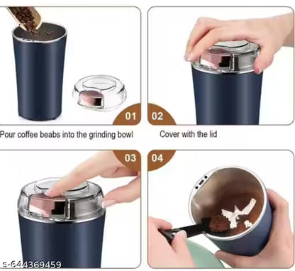 Grinder for Spices Portable Electric Grinder Mini Spice Masala Grinder for Coffee Bean, Push Button Control