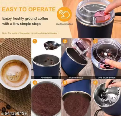 Grinder for Spices Portable Electric Grinder Mini Spice Masala Grinder for Coffee Bean, Push Button Control