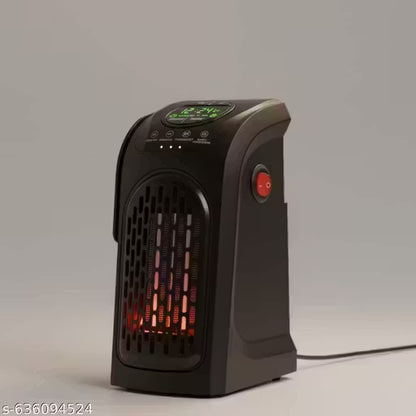 Small Electric Handy Room Heater Compact Plug-in||The Wall Outlet Space Heater 400Watts Garage Bathroom Home||Handy hot Warmer Blower Adjustable Timer Digital Display for Office/Home/Anywhere