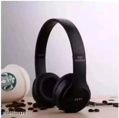 P47 Wireless Bluetooth Headphones 5.0+EDR with Vol Control, HD Sound Bass,Mic. Bluetooth & Wired Headset